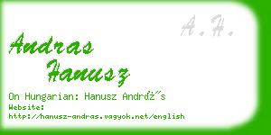 andras hanusz business card